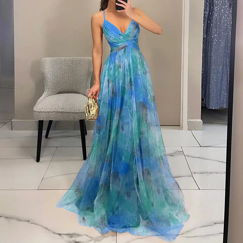 Carola | Charmante Robe Maxi à Imprimé Floral