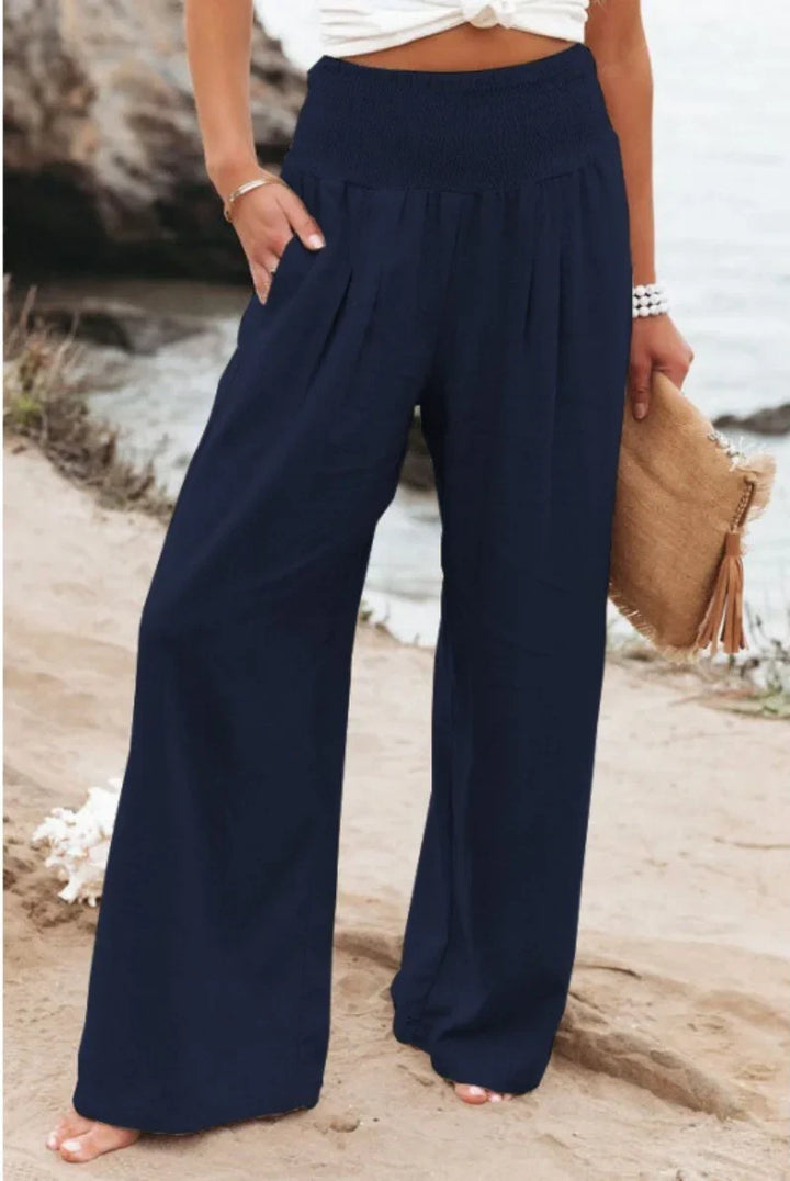 Zenya | Boho Linen Palazzo Pants