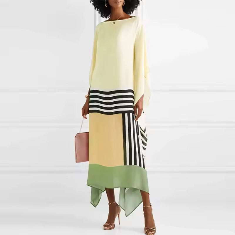 Iria | Élégant Caftan à Motif Géométrique