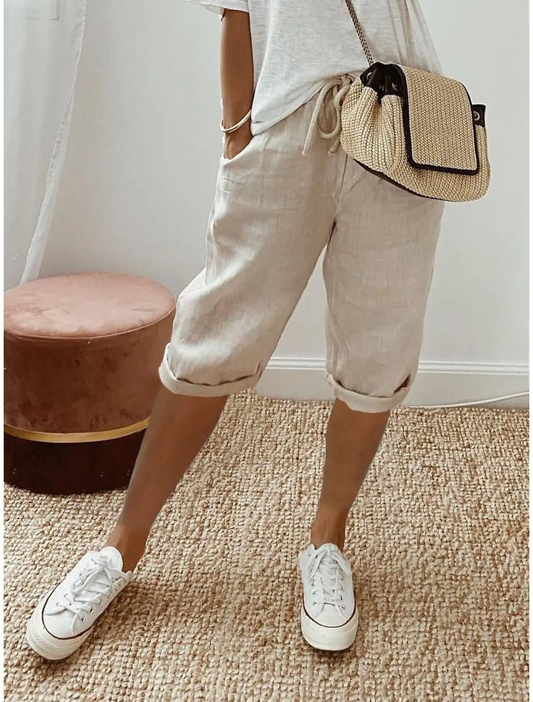 Nerina | Elegant Cotton-Linen Harem Pants