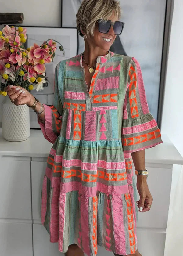 Ellie - Robe d'été en coton et chanvre respirant