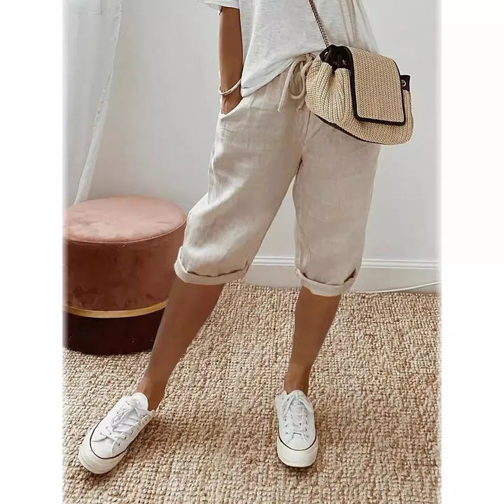 Nerina | Elegant Cotton-Linen Harem Pants