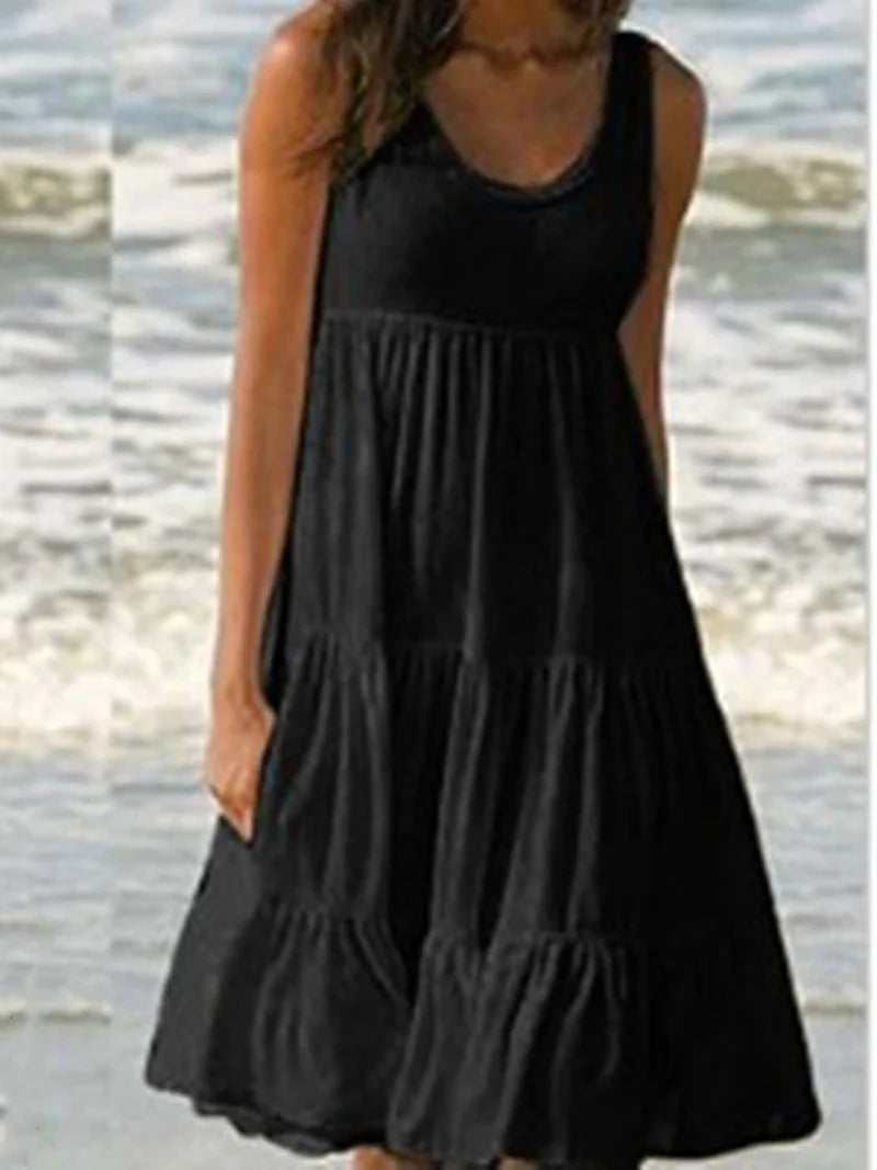Mitch | Boho Ruffle Tank Dress