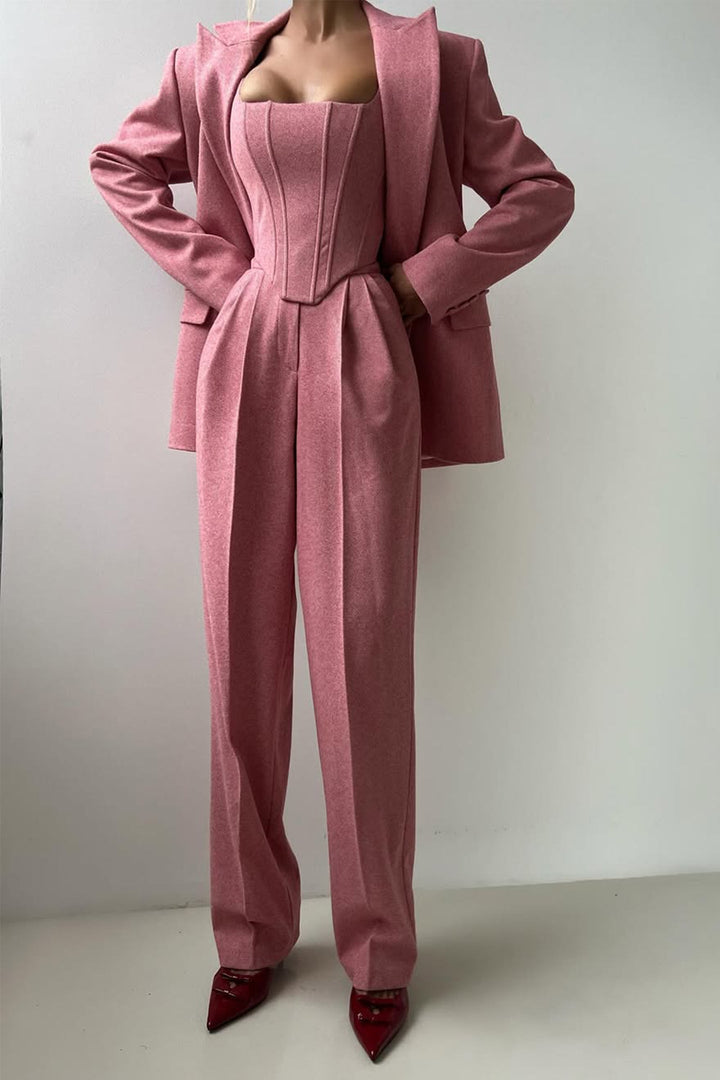 Dolce™ – Ensemble de Trois Pièces avec Blazer à Double Boutonnage