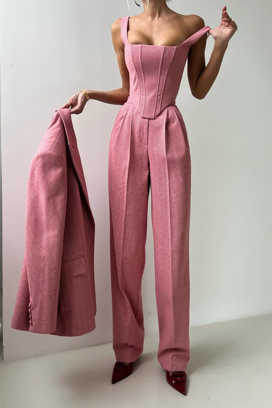 Dolce™ – Ensemble de Trois Pièces avec Blazer à Double Boutonnage
