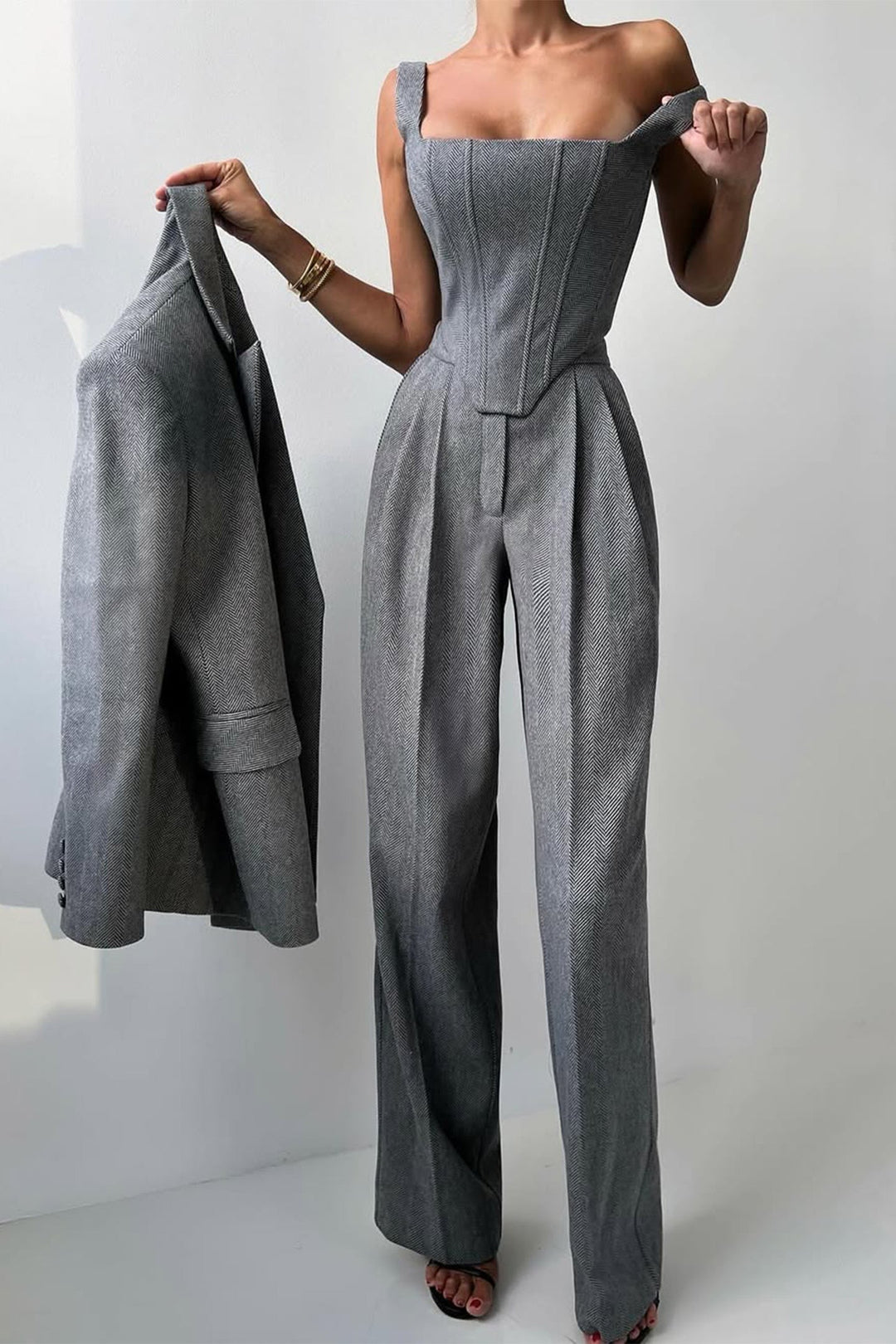 Dolce™ – Ensemble de Trois Pièces avec Blazer à Double Boutonnage