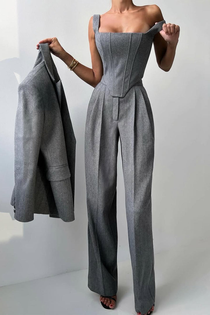 Dolce™ – Ensemble de Trois Pièces avec Blazer à Double Boutonnage