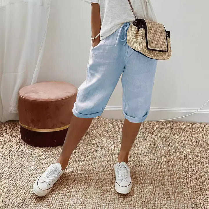 Nerina | Elegant Cotton-Linen Harem Pants