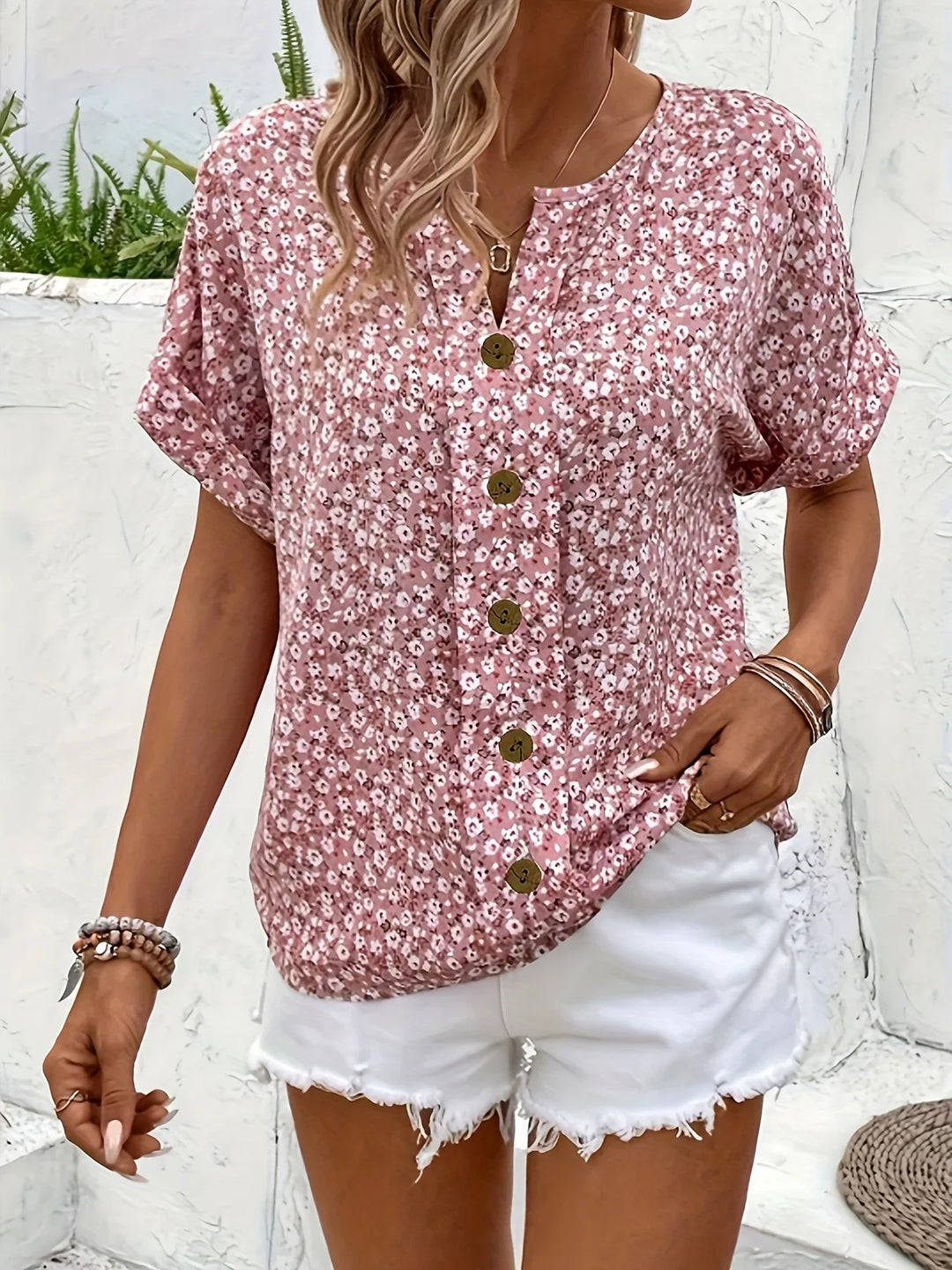 Steph | Elegant Floral Printed Blouse