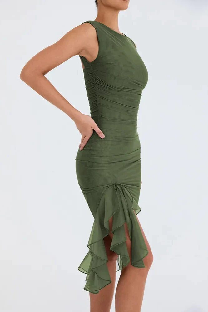 Charlotte | Robe Midi avec Volants