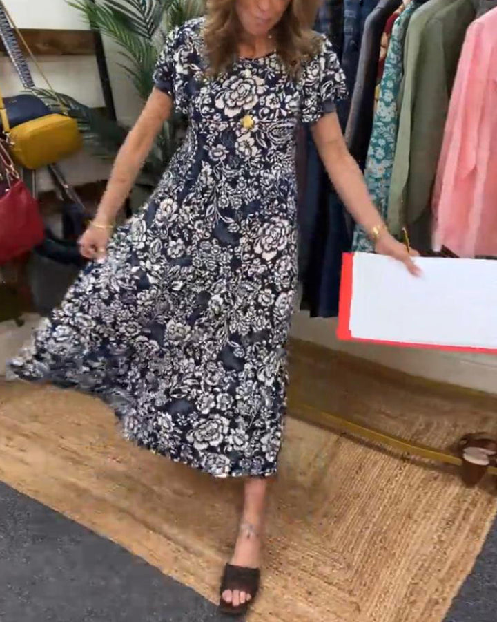 Isla - Short Sleeve Floral Dress