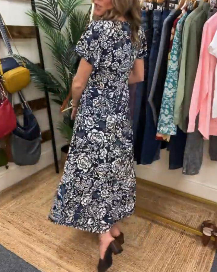Isla - Short Sleeve Floral Dress