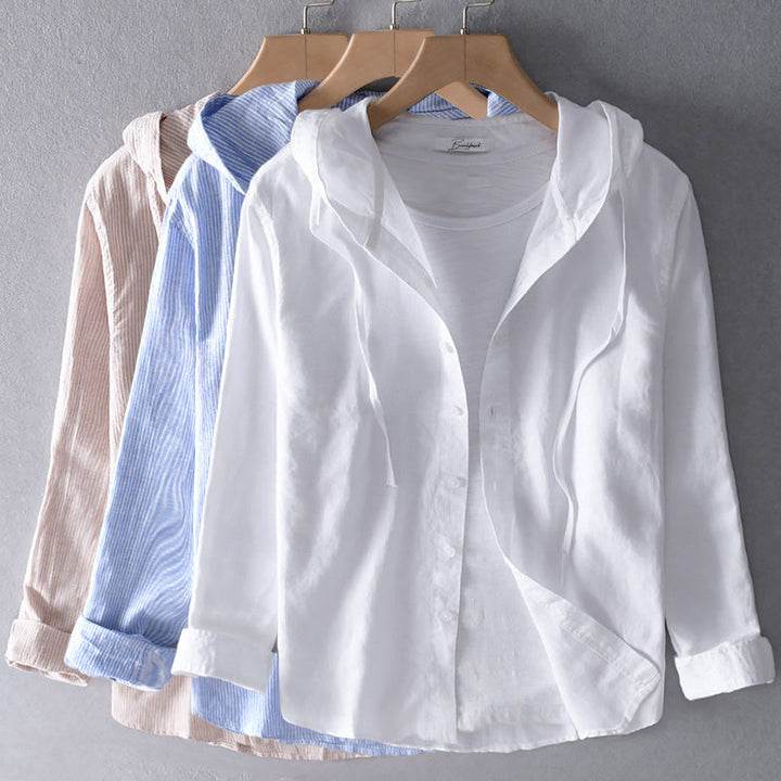 Tori | Hooded cotton blouse