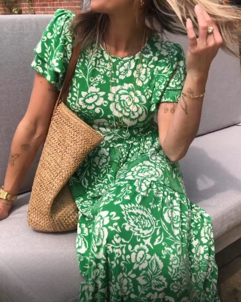 Isla - Short Sleeve Floral Dress