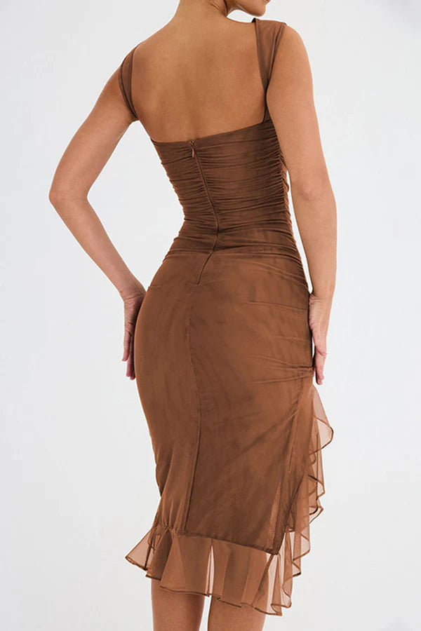 Charlotte | Robe Midi avec Volants