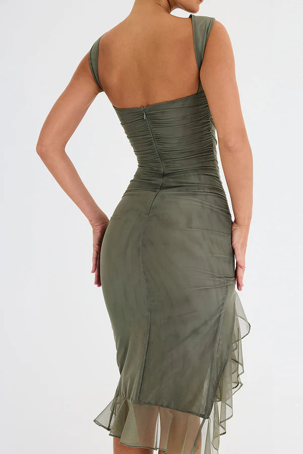 Charlotte | Robe Midi avec Volants