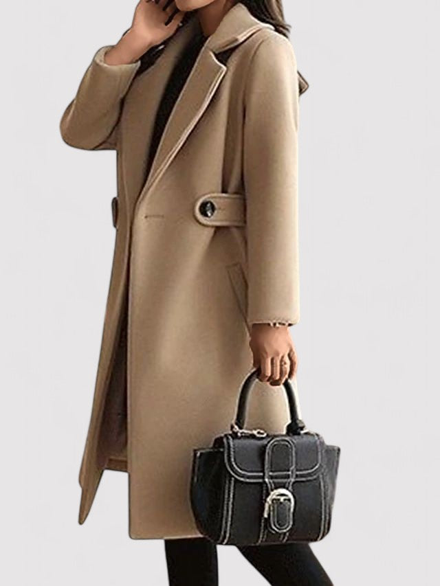 Elise | Manteau d'hiver en laine avec ceinture