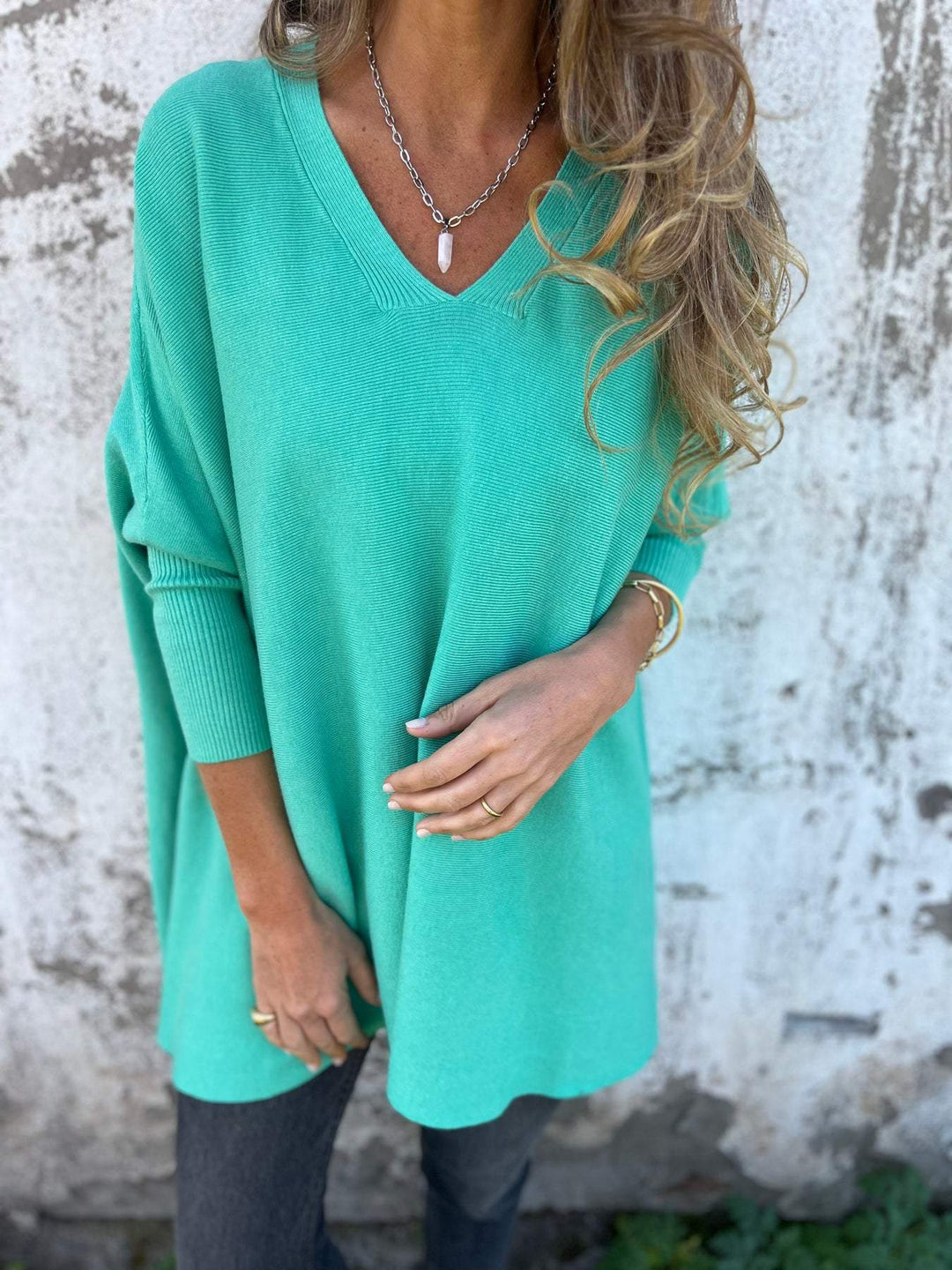 Céline | Oversized V-Neck Sweater