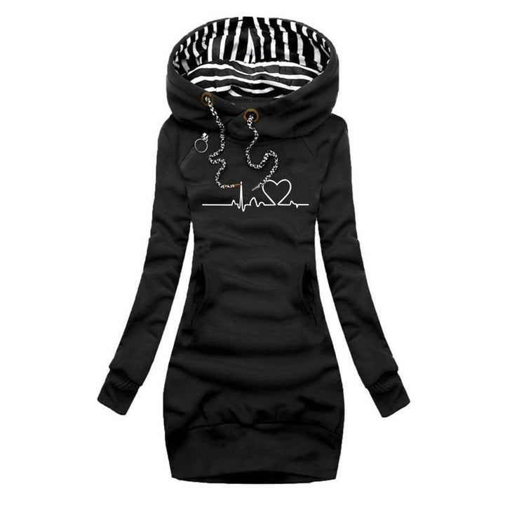 Adèle - Robe Tricotée avec Motif Battement de Cœur