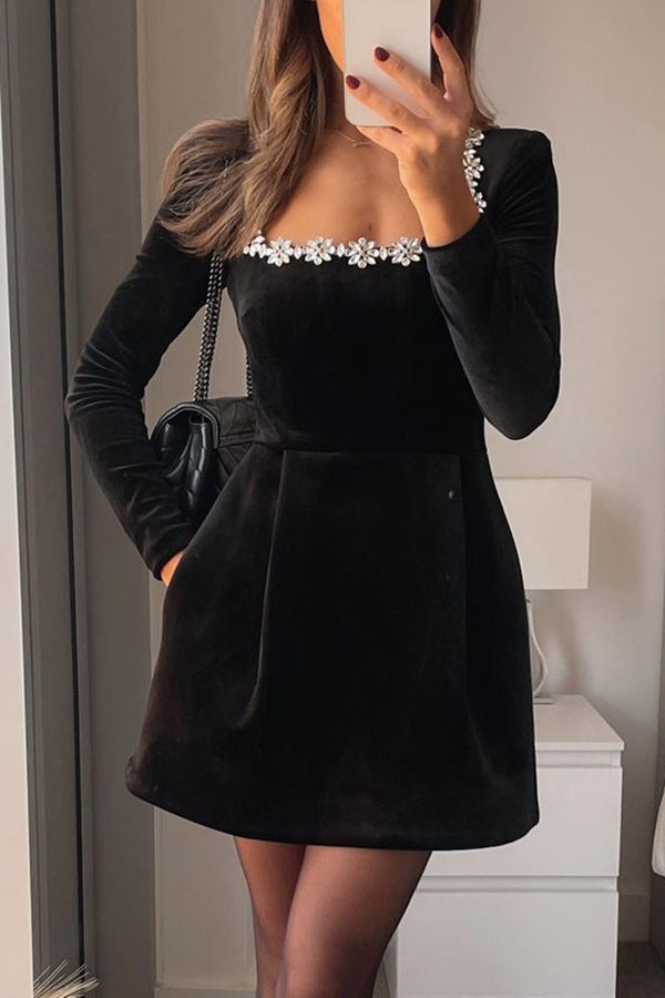 Barbara - Luxe Velvet Mini Dress
