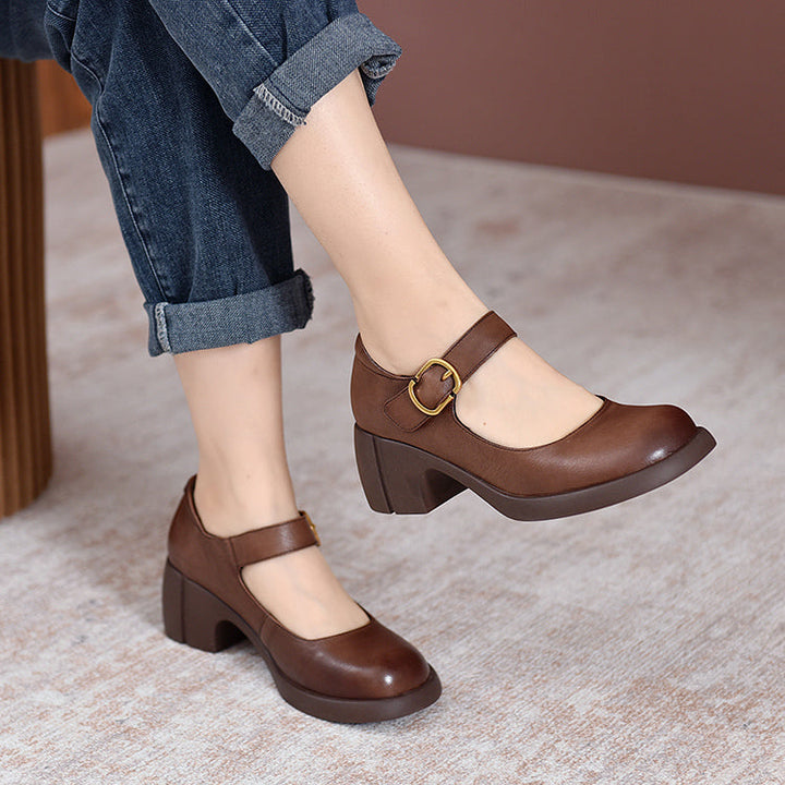 Enzo&Rosa™| Agnes Leather Mary Janes