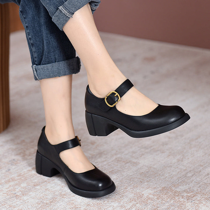 Enzo&Rosa™| Agnes Leather Mary Janes