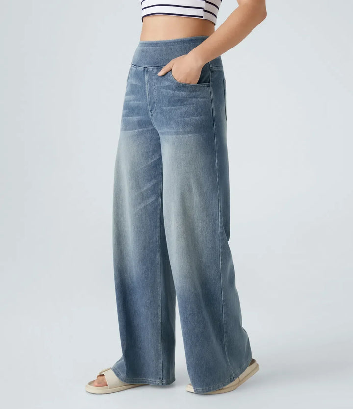 Eva | Pantalon Taille Haute Élastique