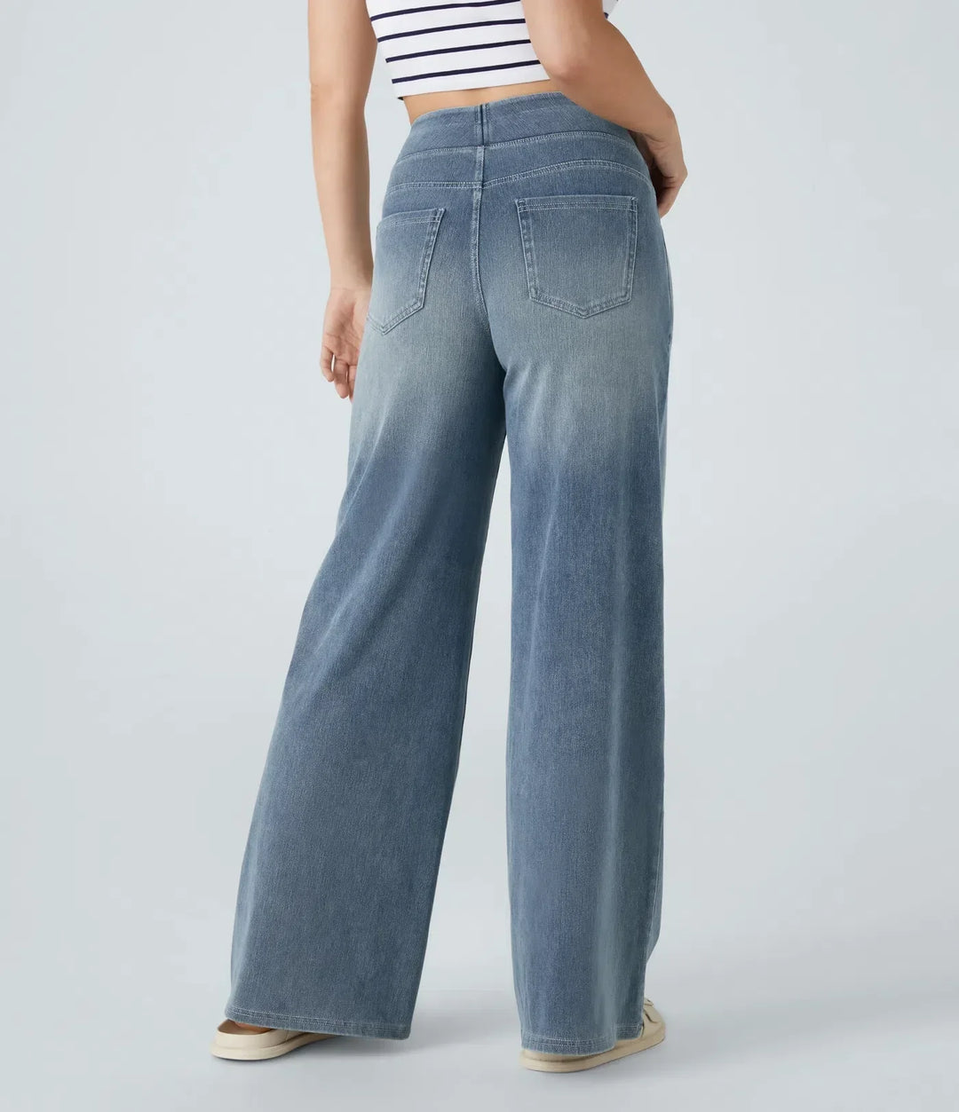 Eva | Pantalon Taille Haute Élastique