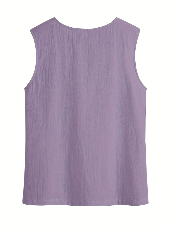 Fara | V-Neck Sleeveless Pullover Vest