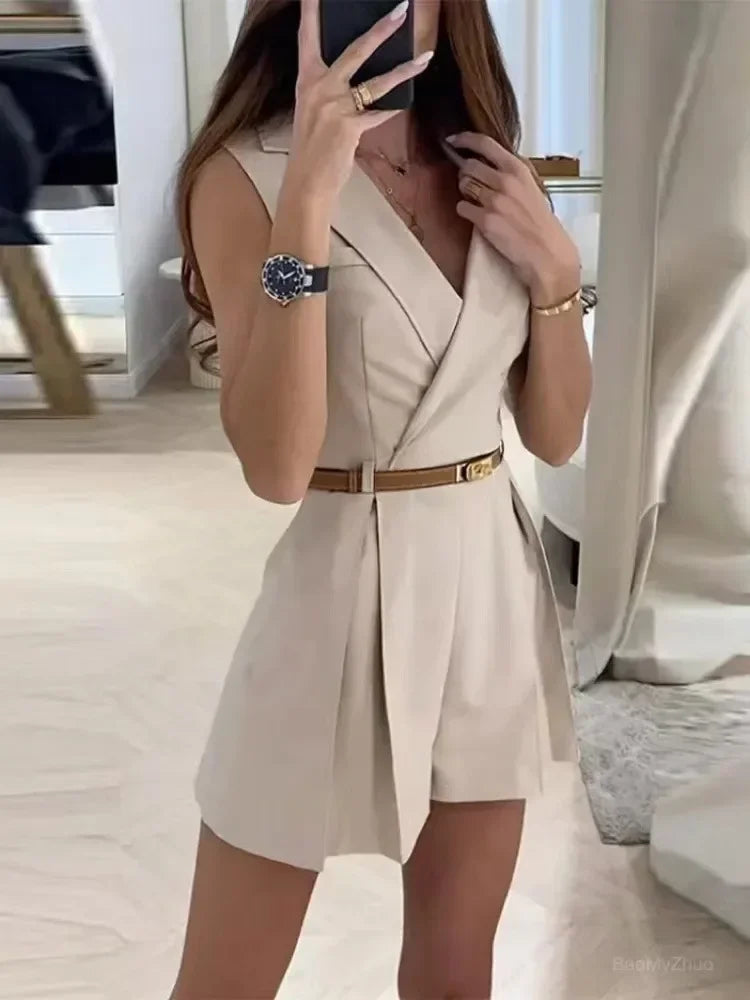 Hannah™ - Élégante Combinaison Sans Manches