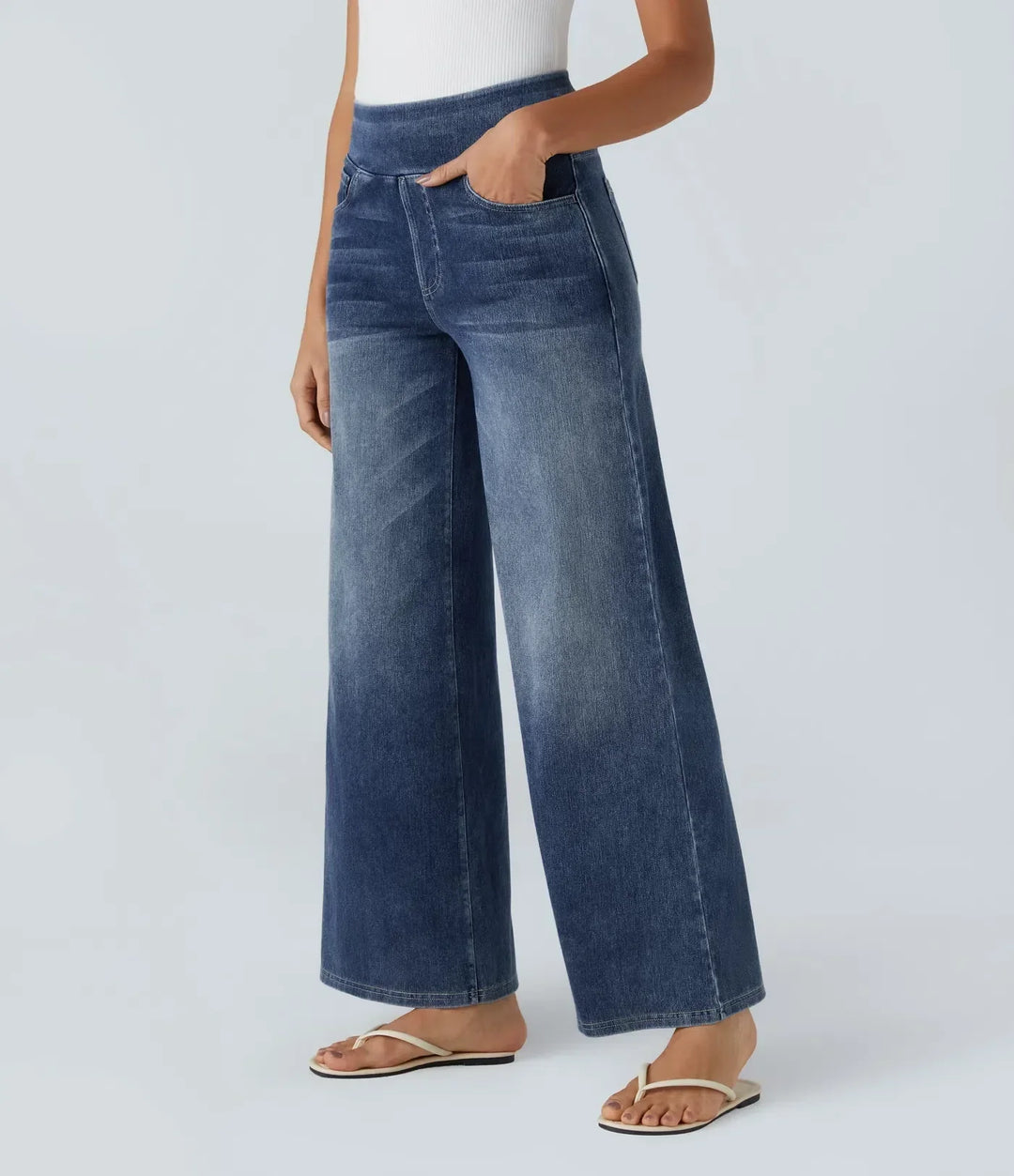 Eva | Pantalon Taille Haute Élastique