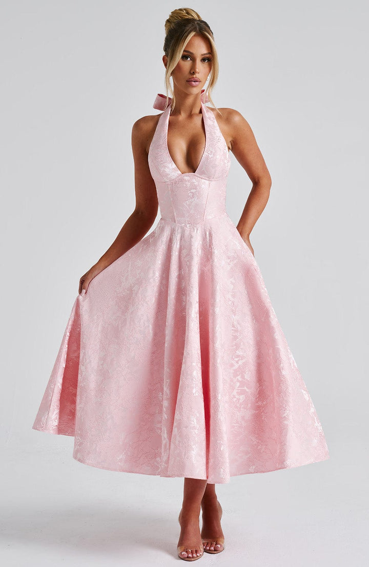 Ara™ | Midi Robe à Col Montant