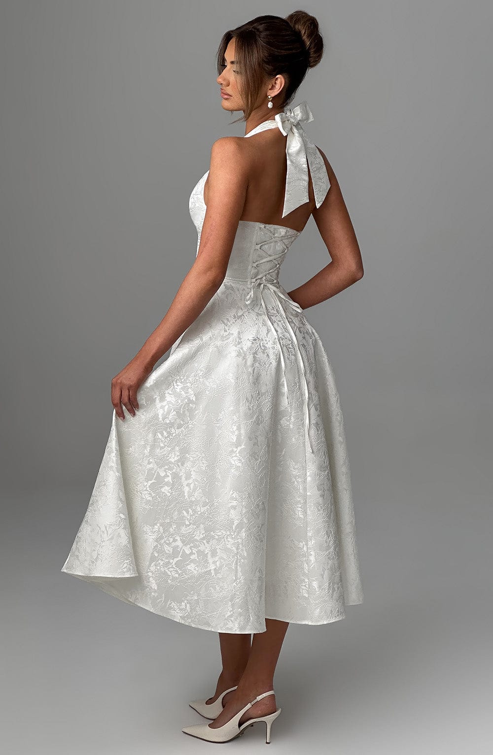 Ara™ | Midi Robe à Col Montant