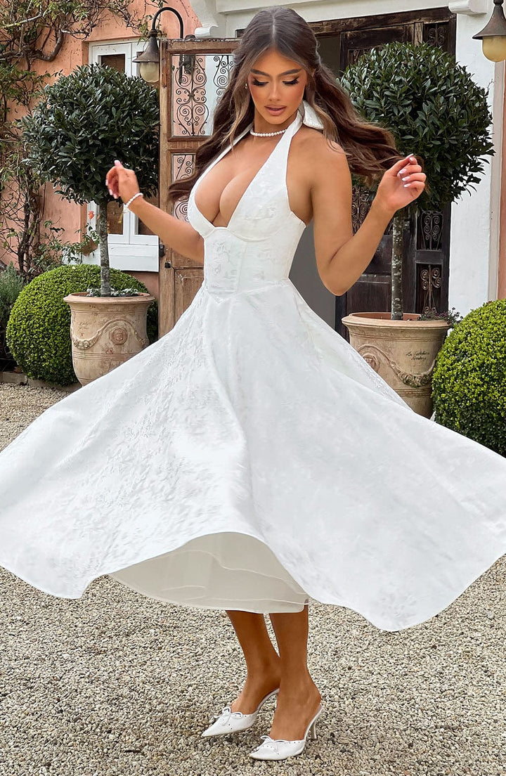 Ara™ | Midi Robe à Col Montant