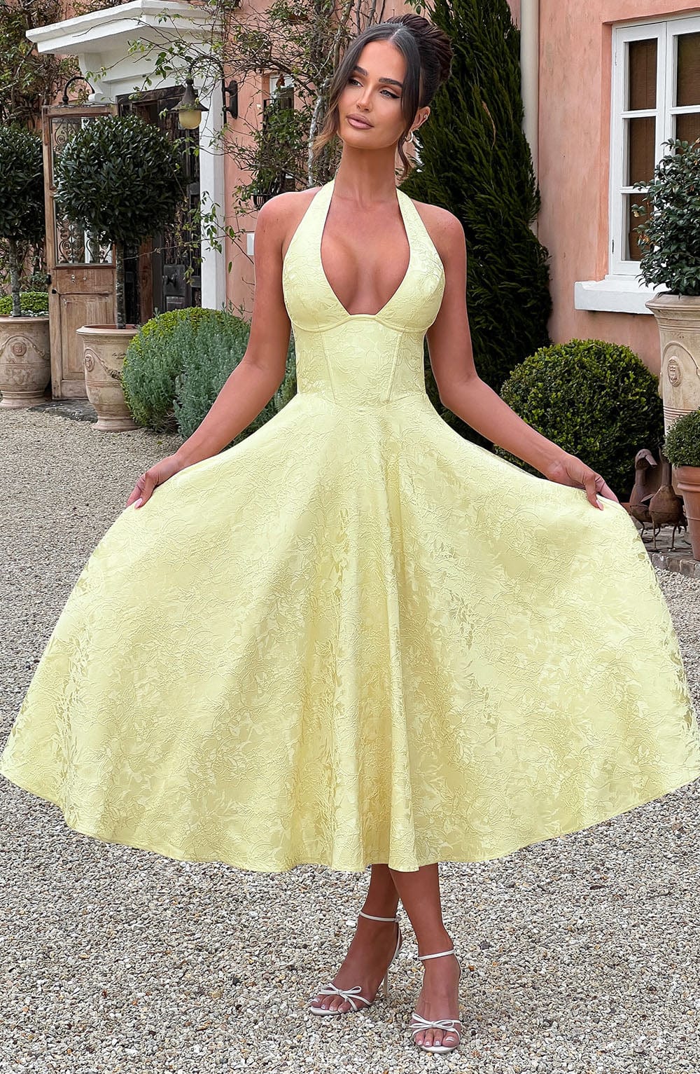 Ara™ | Midi Robe à Col Montant
