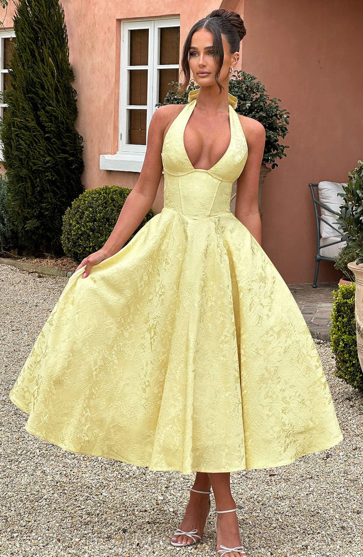 Ara™ | Midi Robe à Col Montant