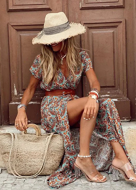 Hazel | Elegant Bohemian Maxi Dress