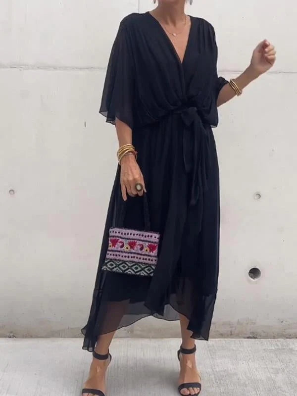 Thyra - Robe Midi à Col V