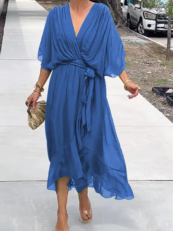 Thyra - Robe Midi à Col V