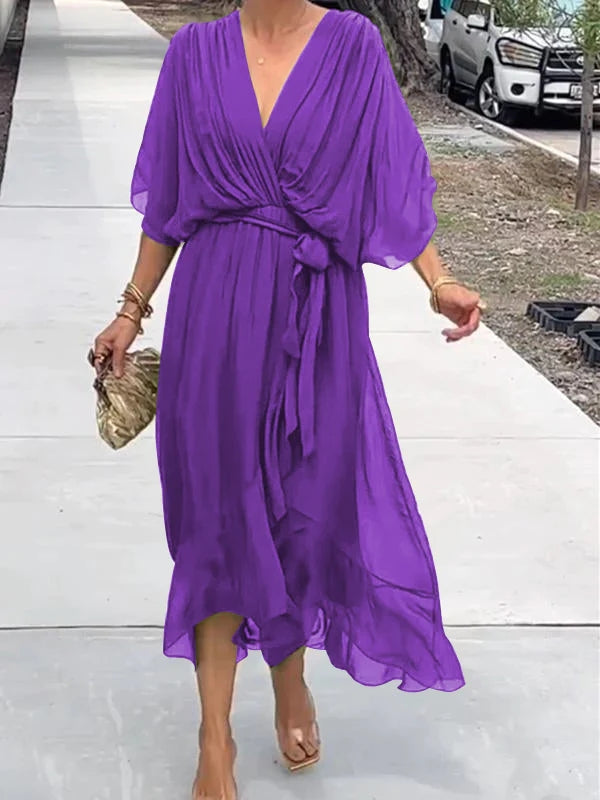 Thyra - Robe Midi à Col V