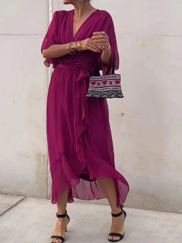 Thyra - Robe Midi à Col V