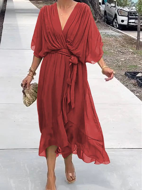 Thyra - Robe Midi à Col V