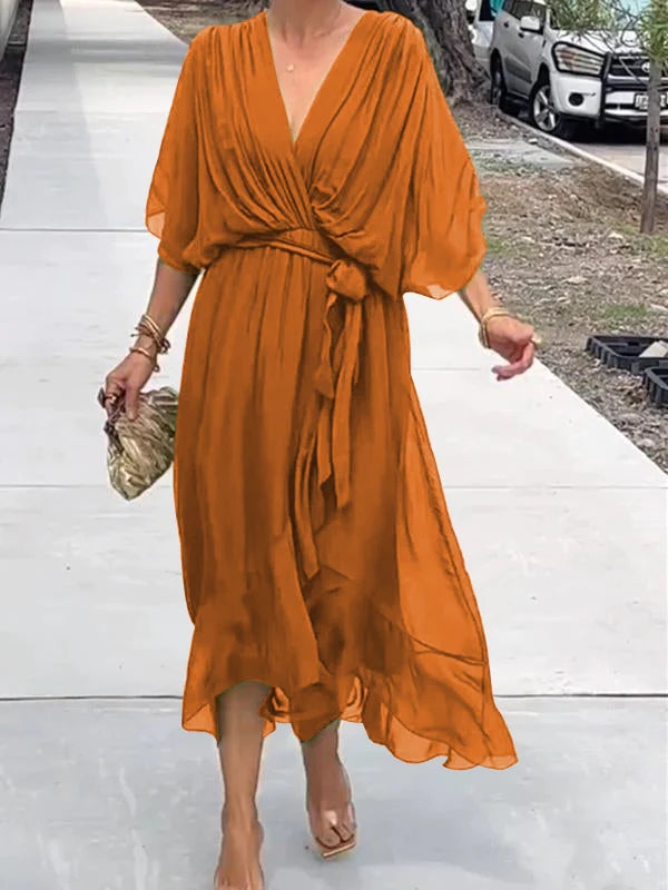 Thyra - Robe Midi à Col V