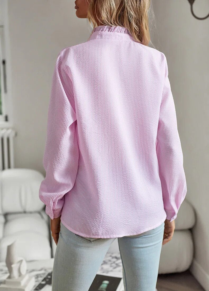 Lisbeth |  Long-Sleeved Blouse with Cuff Collar