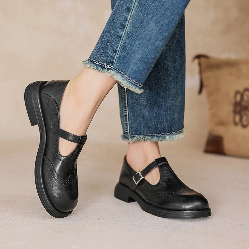 VELDA | Élégantes Mary Janes en Cuir Premium