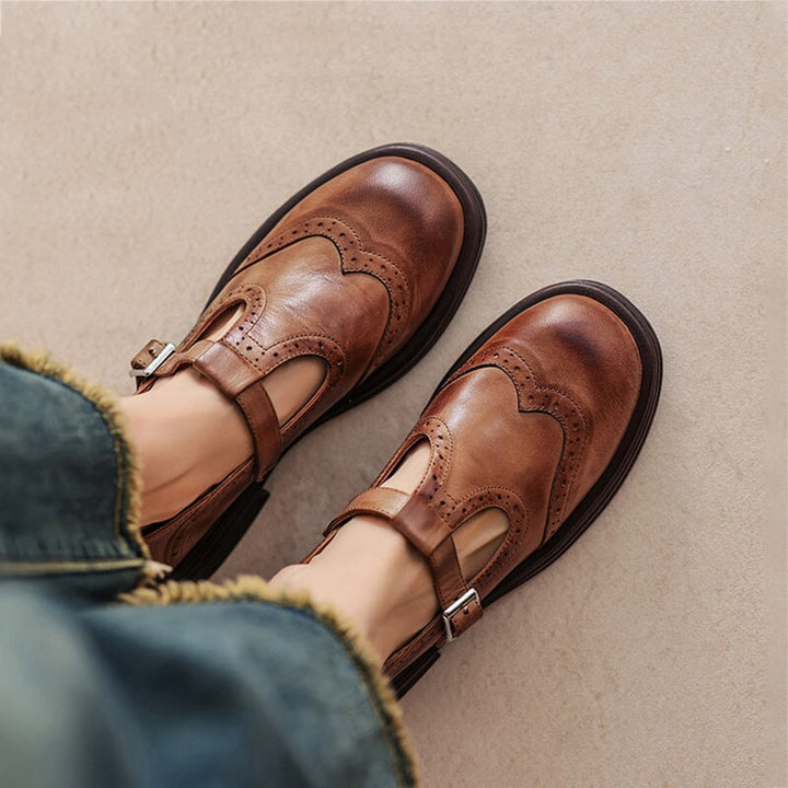 VELDA | Élégantes Mary Janes en Cuir Premium