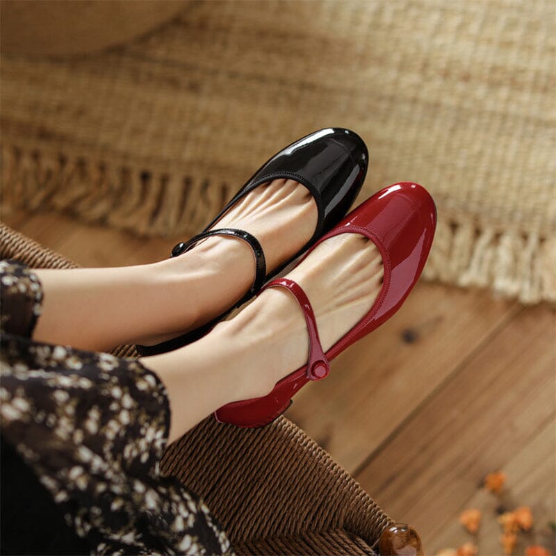 Enzo&Rosa™| Livy Leather Mary Janes