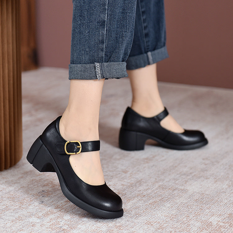 Enzo&Rosa™| Agnes Leather Mary Janes