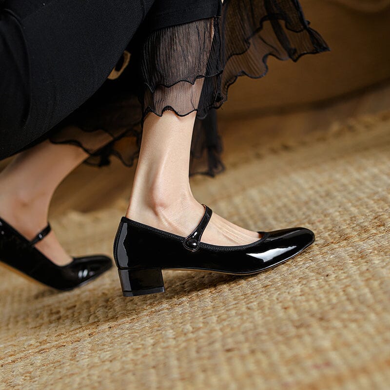 Enzo&Rosa™| Livy Leather Mary Janes