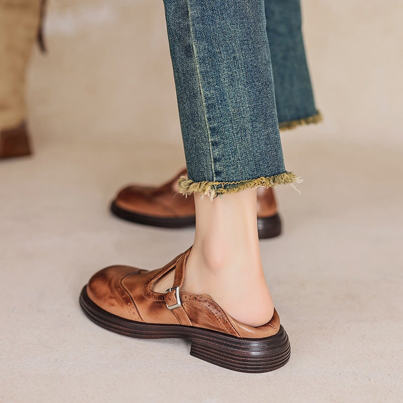 VELDA | Élégantes Mary Janes en Cuir Premium
